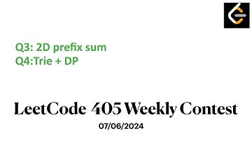 #LeetCode #weeklycontest #405 Live Stream Recording Python/C++