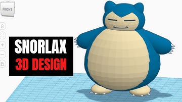 TinkerCAD - Tutorial for Beginners - How to 3D Design Snorlax - Pokemon