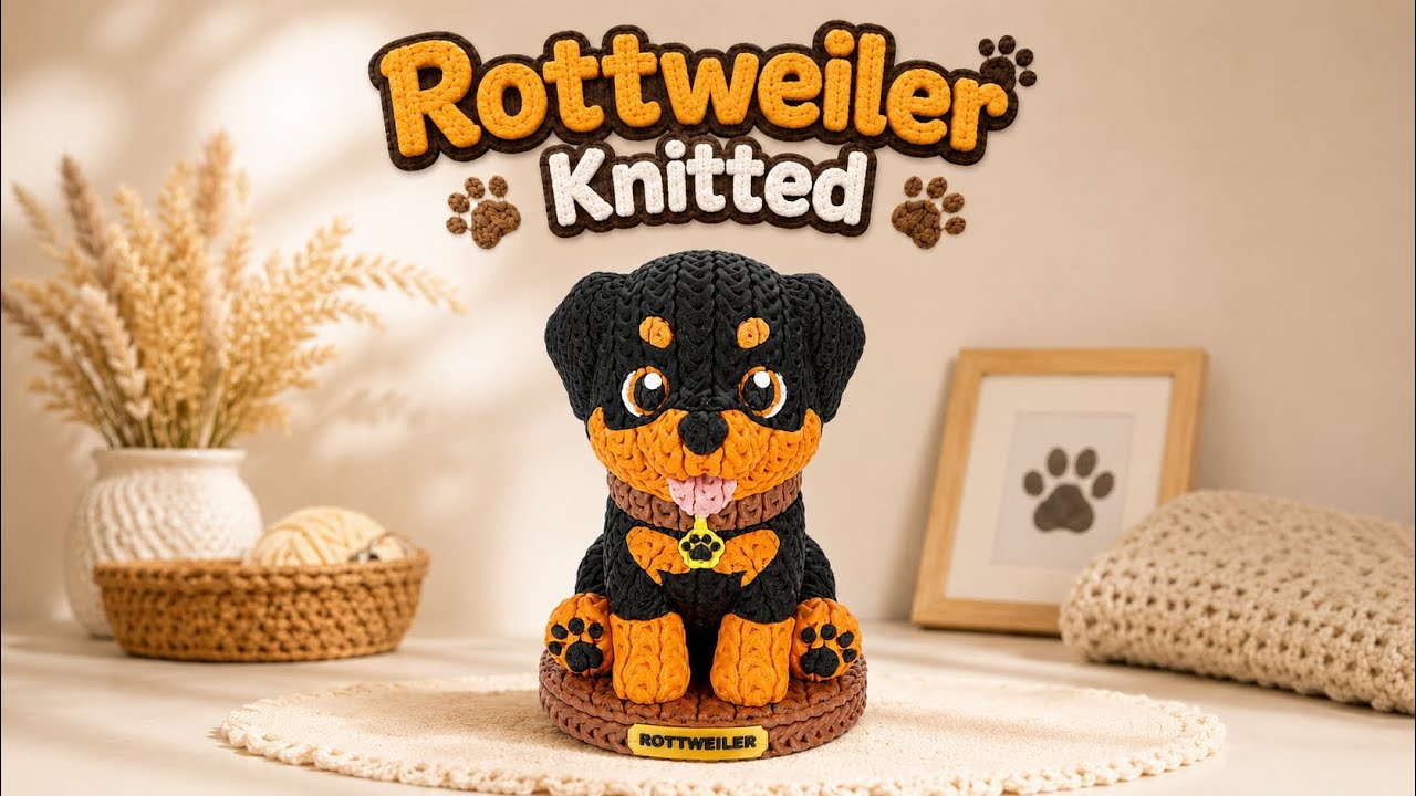 Rottweiler Dog - Knitted Version - Multipart (NO AMS) - YouTube