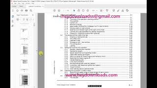 Liebherr Hydraulic Excavator R 924 Compact-Tunnel Operating Manual Sn27384