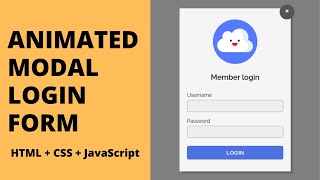 How to Create Animated Popup / Modal Login Form using HTML, CSS & JavaScript