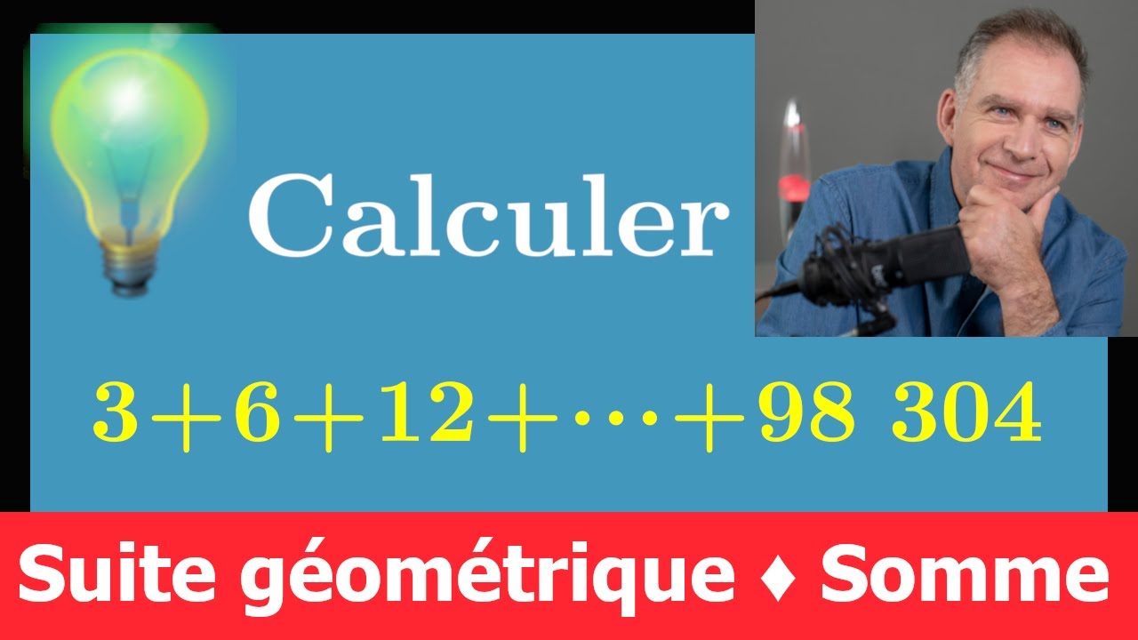 Calculer la somme des termes d'une suite géométrique ♦ S=3+6+12+24+...+98304 ♦ Première spé maths