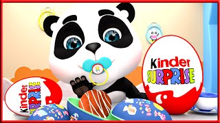 Opening Panda  Nursery Rhymes, surprise eggs i baby.