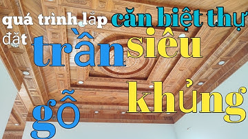 quá trình thì công và lắm đặt mẫu trần gỗ xoan cho ngôi biệt thự vườn với diện tích rất lớn