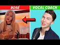 Vocal Coach Reacts to ROSÉ - Sunset cover - Wildfire