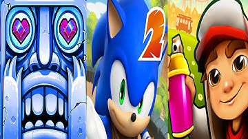 Temple Run 2 Frozen Shadows VS Sonic Dash 2 VS Subway Surfers Android iPad iOS Gameplay HD