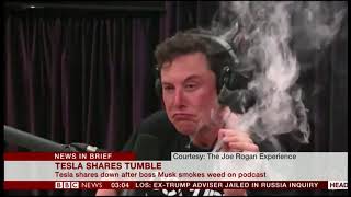 Elon Musk - podcast cannabis - Tesla & more woes (USA) - BBC News - 8th September 2018