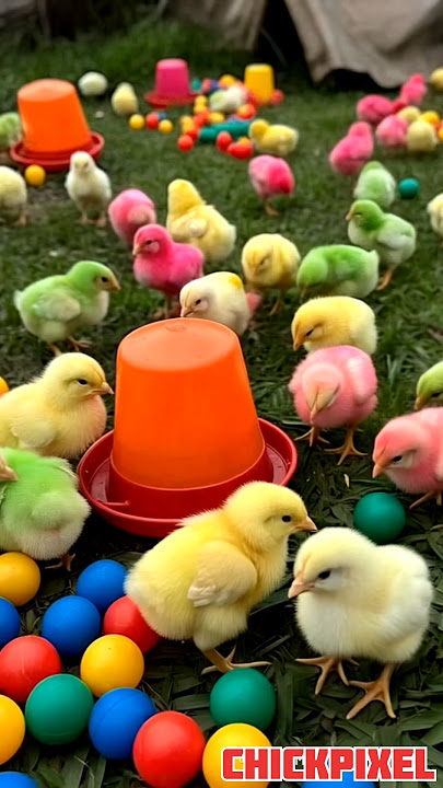 Colourful Chicks #chicks #cute #ai #adorable