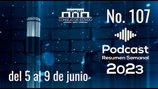 Podcast del Consejo de Estado No. 107 | Resumen noticioso del 5 al 9 de junio