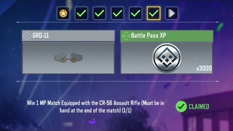 Call of Duty Mobile Win 1 MP Match with CR-56 Assault Rifle in hand Task Complete