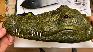 Flytec V002 2 4G RC Crocodile Head Boat Unbox and Test 14+