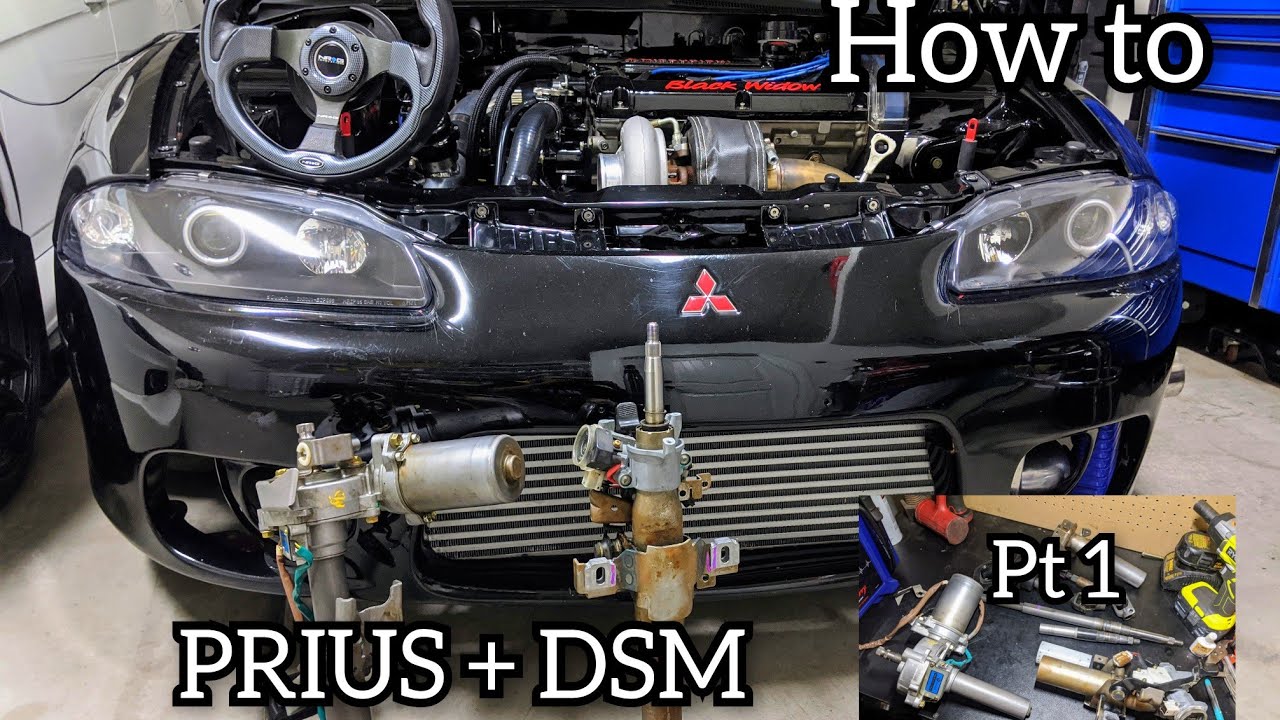 1997 Mitsubishi Eclipse GSX- Toyota PRIUS Electric Steering System Install- PT 1