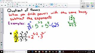 Chapter 1 Lesson 3 Multiply & Divide Monomials