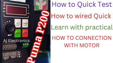 Variable Frequency Drive - Puma P200 Series Inverter - vfd Parameter setting With English Subtitle