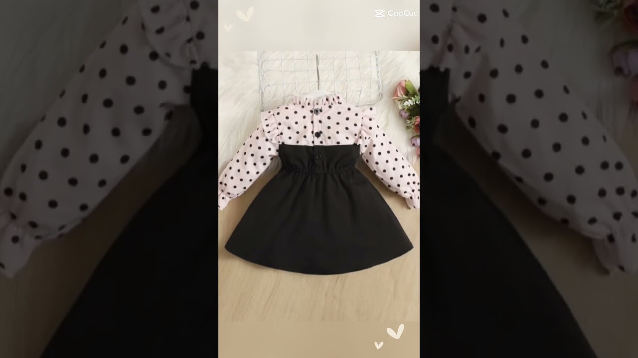 Black and white colour frock designs for baby girls 🤩😱