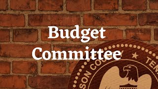 Wilson County Budget Committee - Aug 8 2024