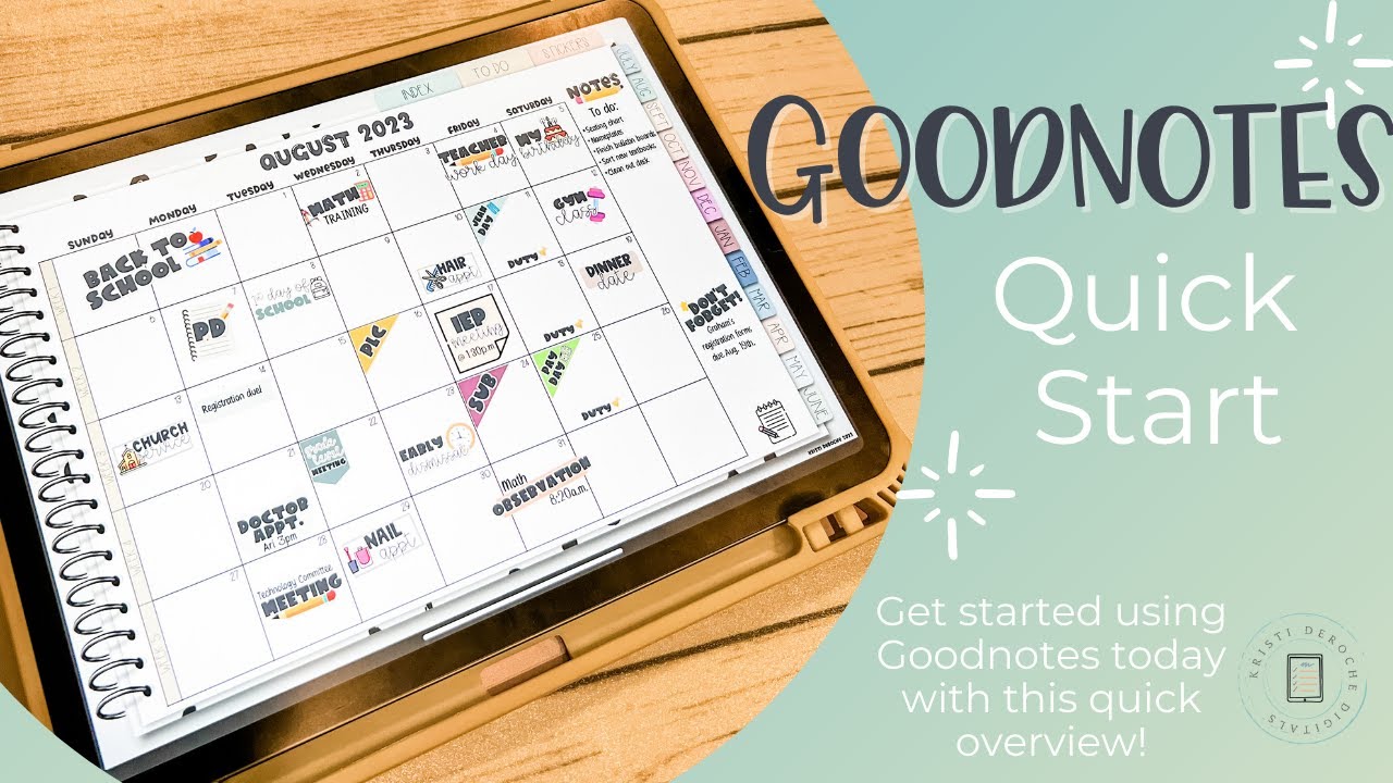 Get started with GoodNotes in under 3 minutes | iPAD planner ...