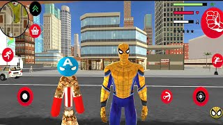 Army Captain Stickman spiderman Rope Hero Gangster games #12 - Android Gameplay screenshot 5