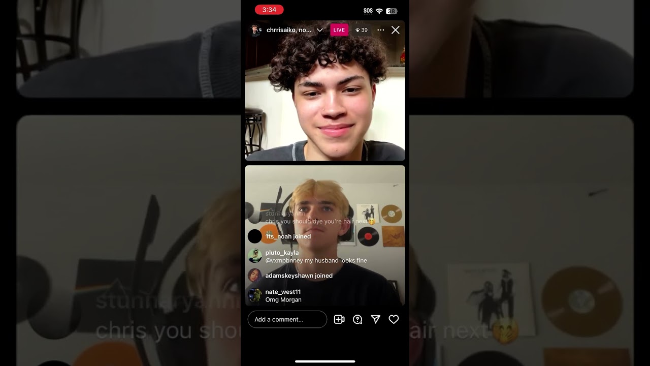 Chris cotter and Morgan livestream