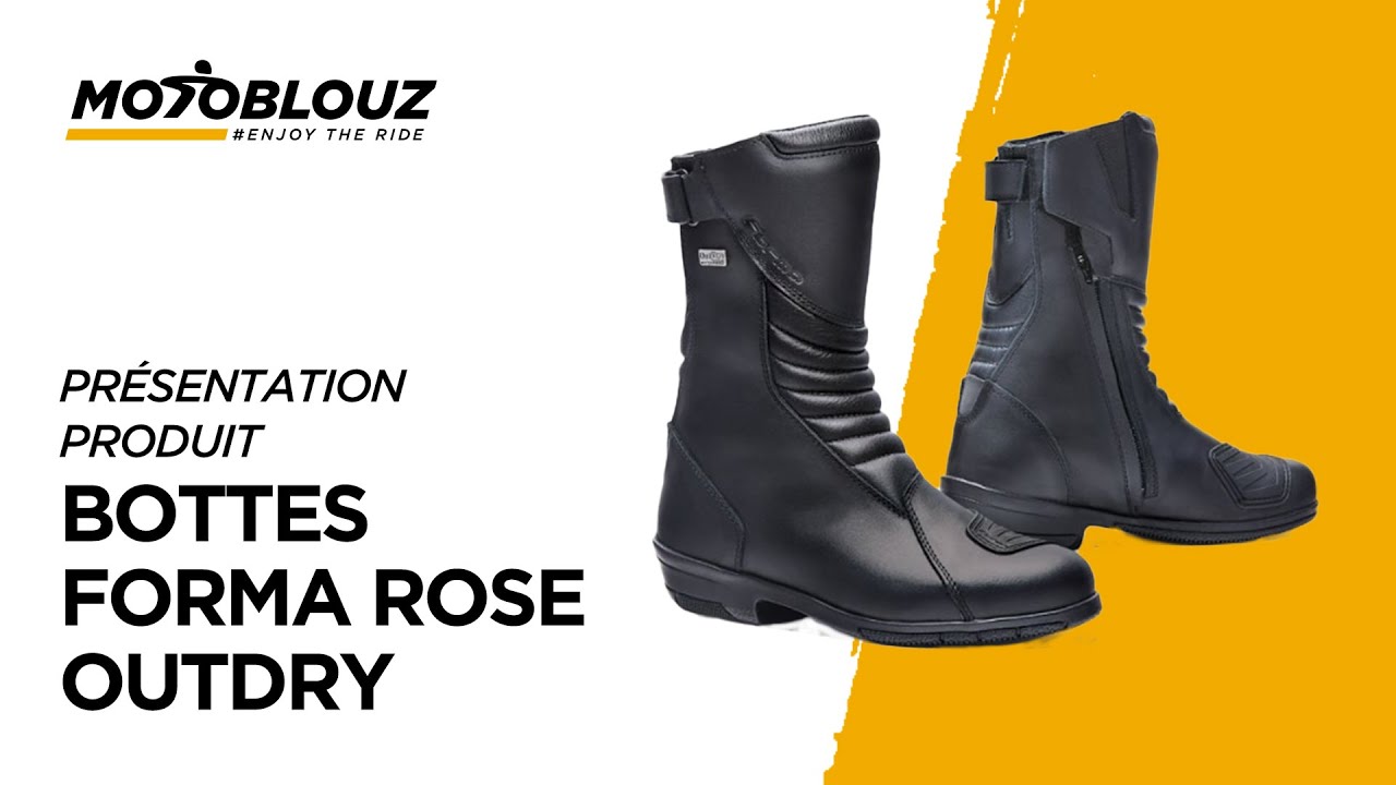 Bottes Forma Rose Outdry, en vidéo Motoblouz, pour les baroudeuses et les  motardes du quotidien ! 