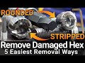 5 Easy Tricks HOW to Remove Rounded Stripped Allen Hex Bolts FCA Screw