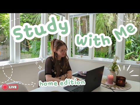 Live Study with Me 4 hours | Pomodoro 50/10 | Physics PhD with ADHD | rainy day in new zealand