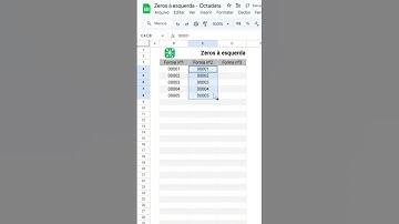 Inserir zeros à esquerda no Google Sheets e Excel #googlesheets #excel