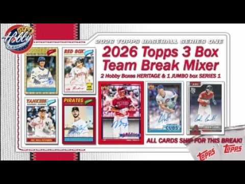 2026 Topps SERIES 1 / HERITAGE (3 Box) TEAM break #3 eBay Live 04/01/26