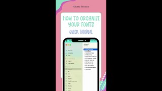 Organize Fonts