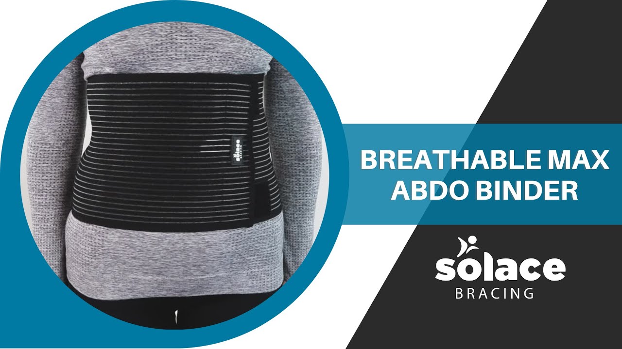 SOLACE BRACING Breathable Max Abdo Binder Fitting Video YouTube