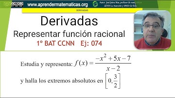 Representación de funciones racionales. 1BAT CCNN 074. José Jaime Mas