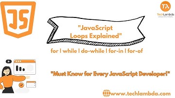 🔄 JavaScript Loops Explained | for, while, do-while, for-in, for-of Loops