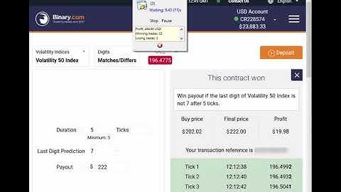 REAL ACCOUNT +$1506.00 USD Automated Trading Binary.com Volatility 9 October 2018