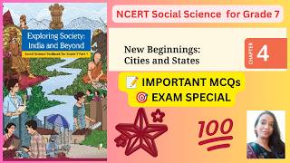 Class 7 SST Chapter 4 New Beginnings Cities and States | Important MCQs Theme B Tapestry of the Past
