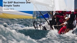 Remote Support Platform 3.0 for SAP Business One -- Simple Tasks