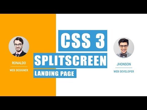 SplitScreen Layout Design in css 3 & Html || Responsive Web Design  2019