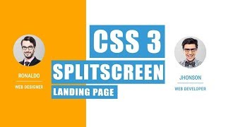 SplitScreen Layout Design in css 3 & Html || Responsive Web Design  2019