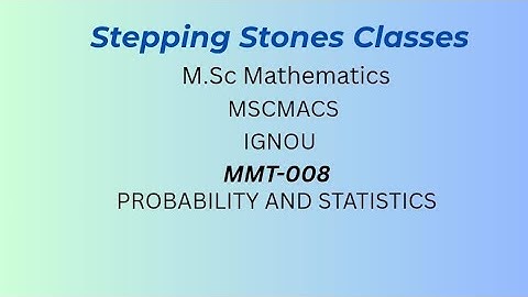 MMT-008:Probability And Statics:June 2024 Solved QuestionPaper M.Sc Maths(IGNOU) #ignou #probability