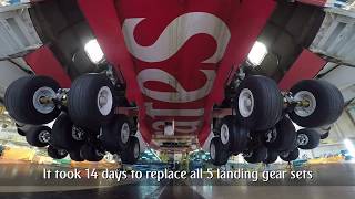 First ever landing gear replacement | Airbus A380 | Emirates Airline