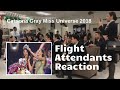 Reaction of Various Flight Attendants to Catriona Gray's Win as Ms. Universe 2018