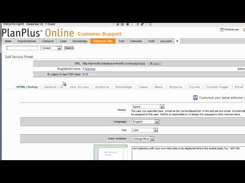 Support Portal Initial Setup- PlanPlusOnline