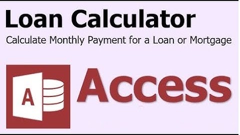 Personal Loan EMI Calculator - using VBA in Access 2021