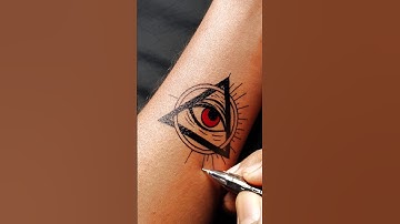 "How to draw Illuminati Symbol on Wrist with Gel Pens"...#tattoo #art #drawing #Illuminati