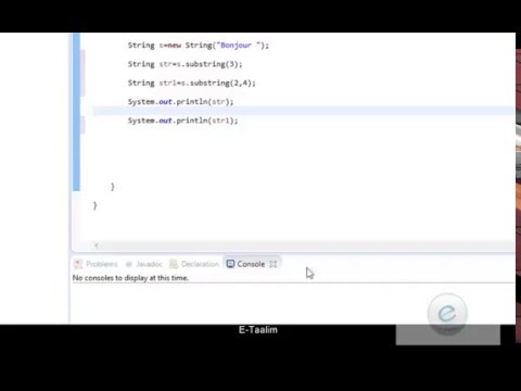 Java:  Extraction de sous chaine