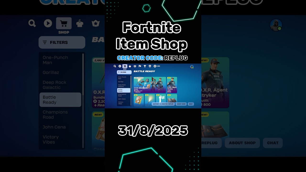 Fortnite Item Shop | Sunday, 31 August 2025 | Use code "Replug" to support me! 🩵 