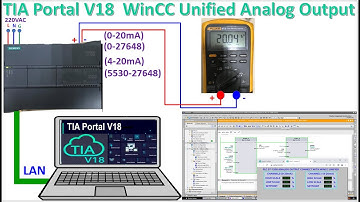 TIA Portal V18 connect with PLC S7-1200 CPU 1215C Analog Output full tutorial