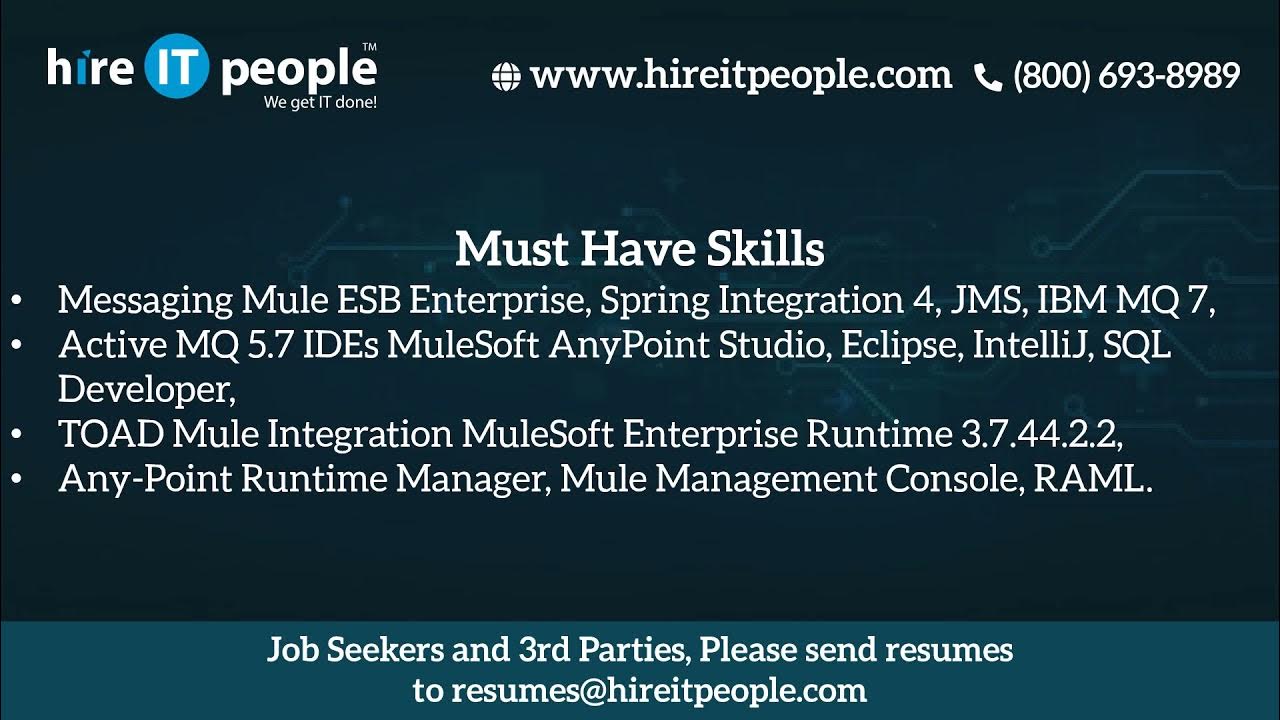 Cloud Integration Jobs Mulesoft Jobs Scottsdale, AZ Job ID 33504
