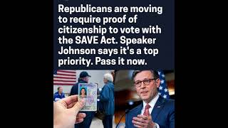 Debate continues over the SAVE Act, proof of citizenship, and federal election security.