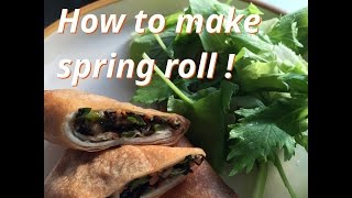 芽ひじきで美髪❤ベジ春巻きの作り方　How　to make spring roll!