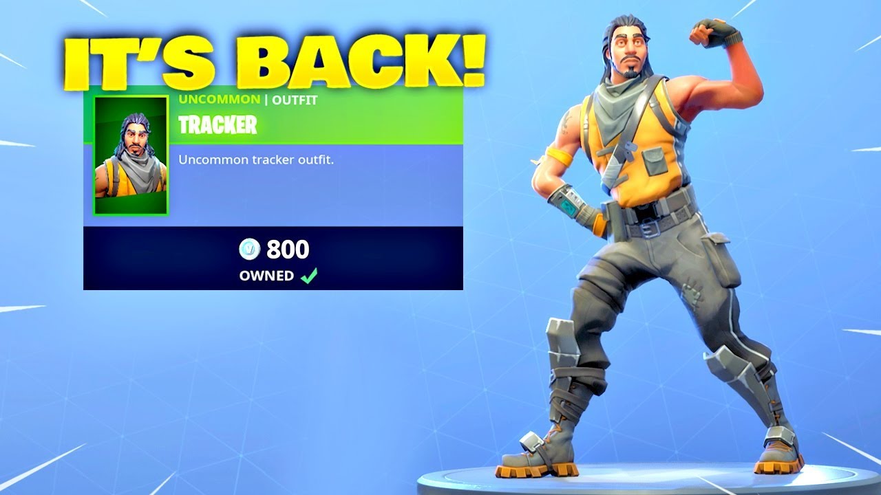 *RAREST* TRACKER SKIN IS BACK! Fortnite ITEM SHOP ...